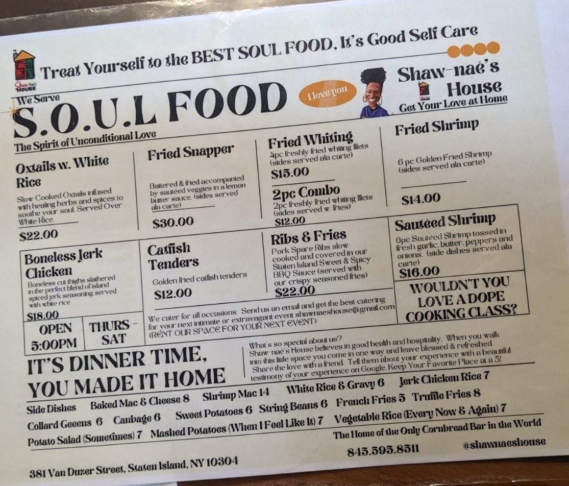 Menu Shaw-Nae’S House-1