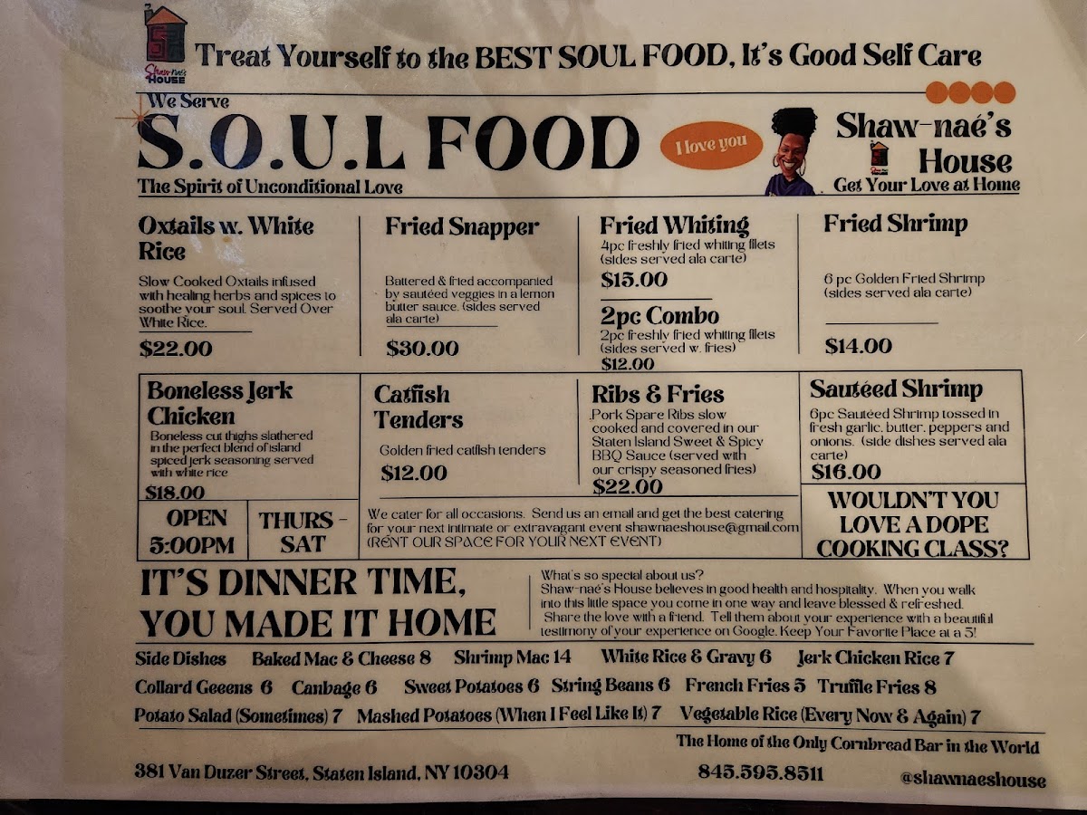 Menu Shaw-Nae’S House-3